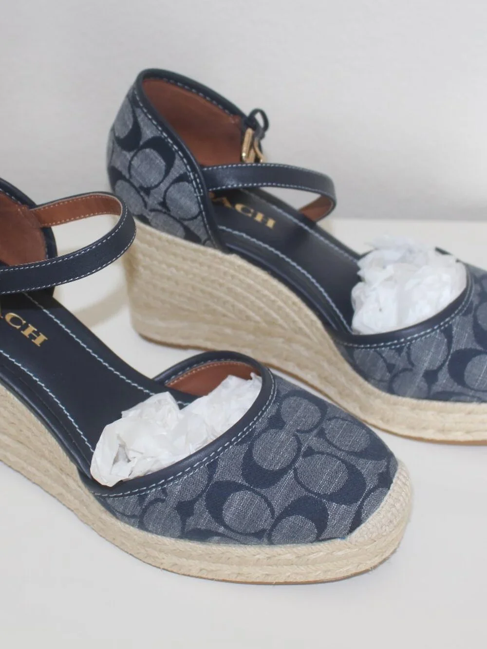 Coach Raine Signature Denim Espadrille. Size 9.5 B